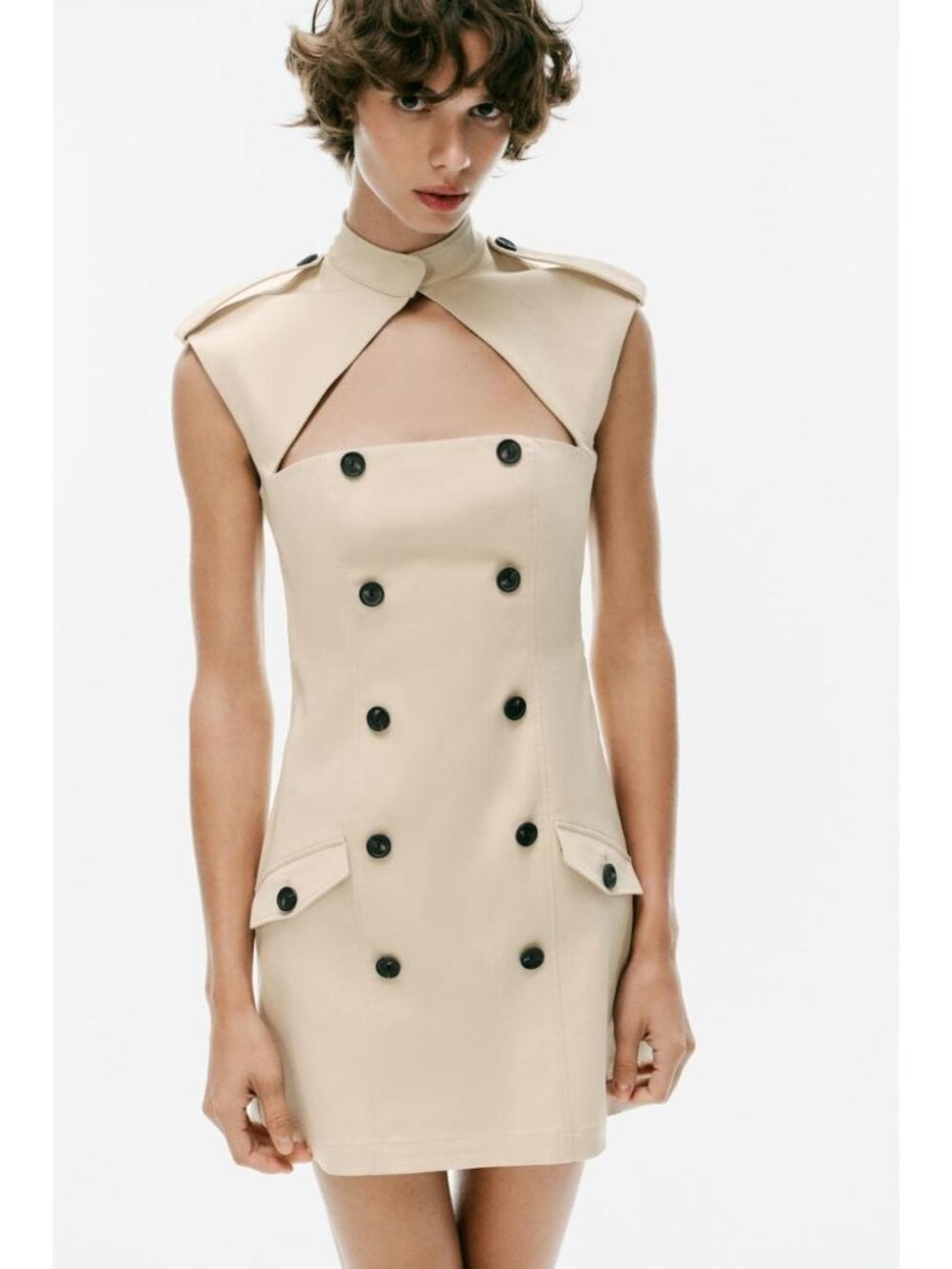 ZARA TRENCH MINI DRESS WITH SLIT 7863/212/710